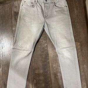 All Saints Men's Light Gray Slim Jeans